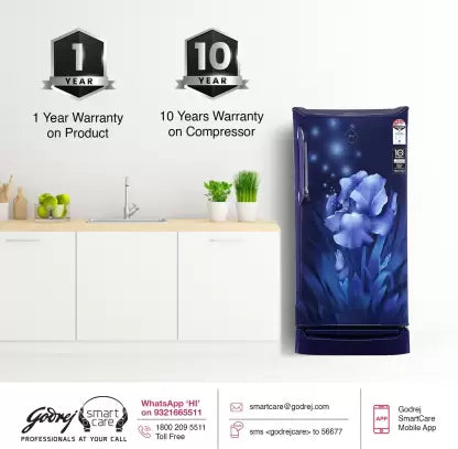 Godrej 185 L Direct Cool Single Door 4 Star Refrigerator (Aqua Blue, RD UNO 1854 PTI AQ BL) Godrej 185 L Direct Cool Single Door 4 Star Refrigerator (Aqua Blue, RD UNO 1854 PTI AQ BL)